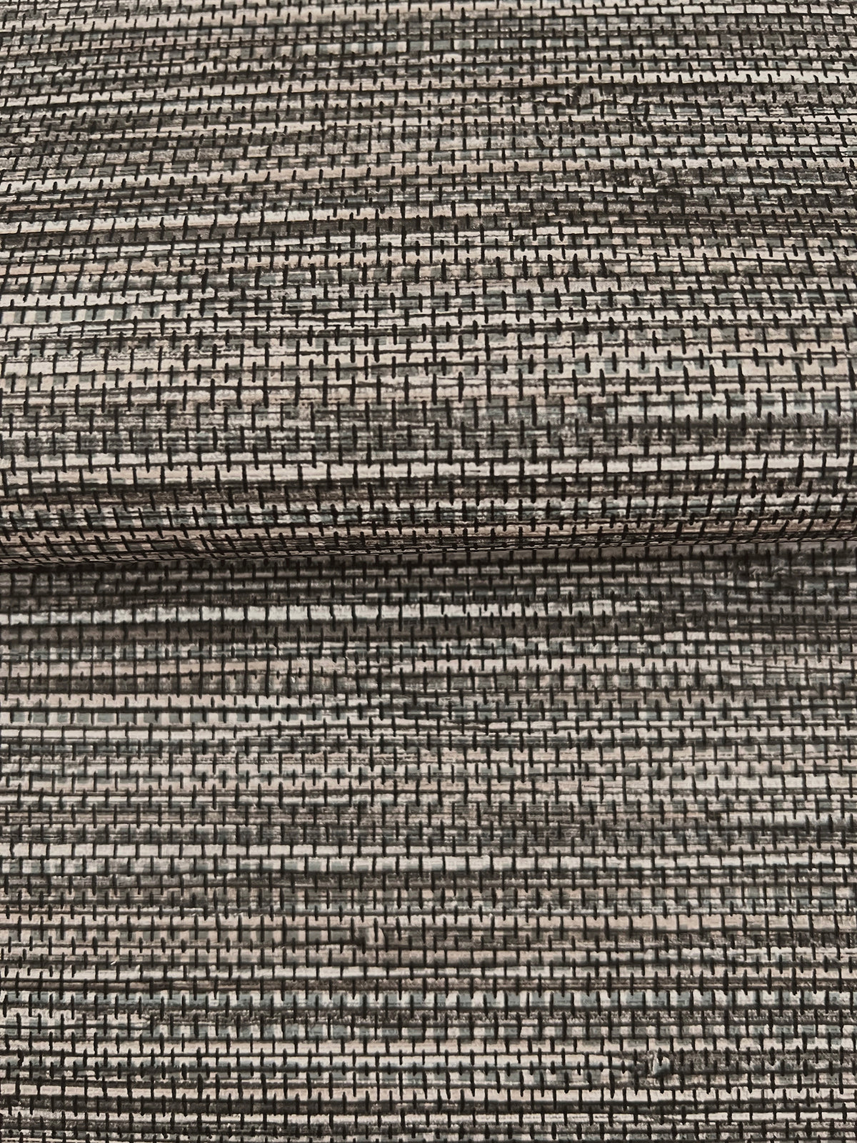 Winn Charcoal by Warner Faux Grasscloth Wallpaper - Brewster Home Fashions 4174-4607-Sample