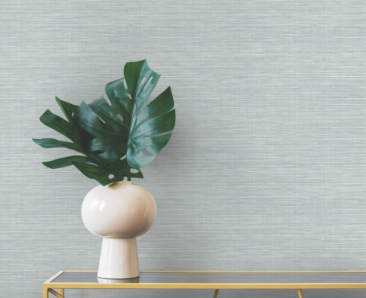 Winn Aqua by Warner Faux Grasscloth Wallpaper – Brewster Home Fashions 4174-4609