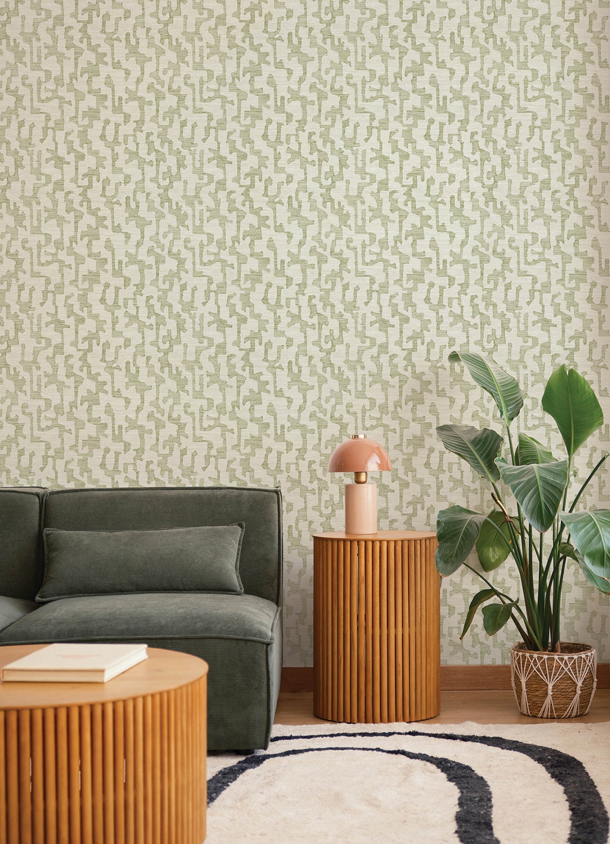 Cipher Moss by A-Street Prints Geometric Faux Grasscloth Wallpaper – A-Street Prints 4177-27702