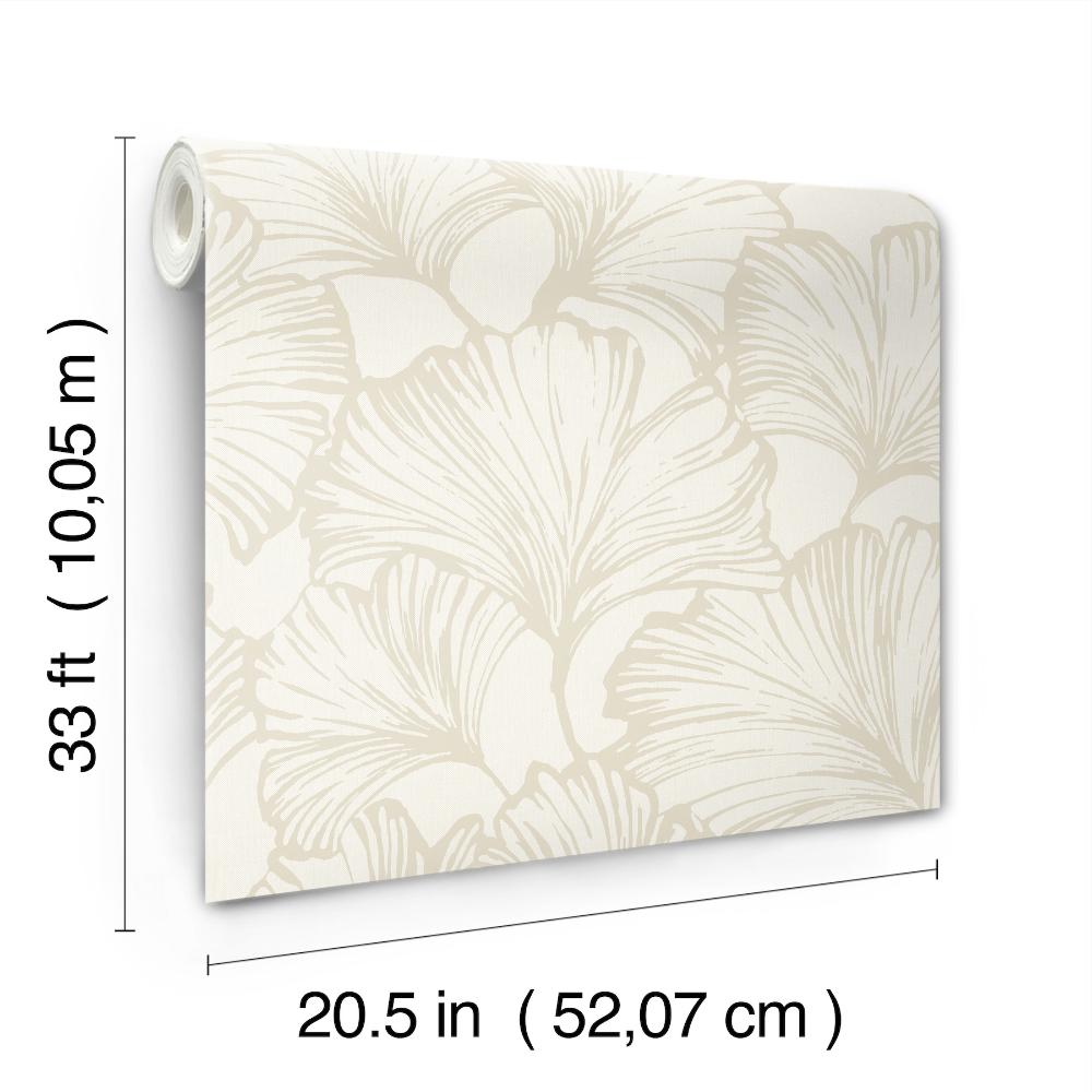 Kyoto Pearl by A-Street Prints Ginkgo Leaf Wallpaper- A-Street Prints 4177-27711