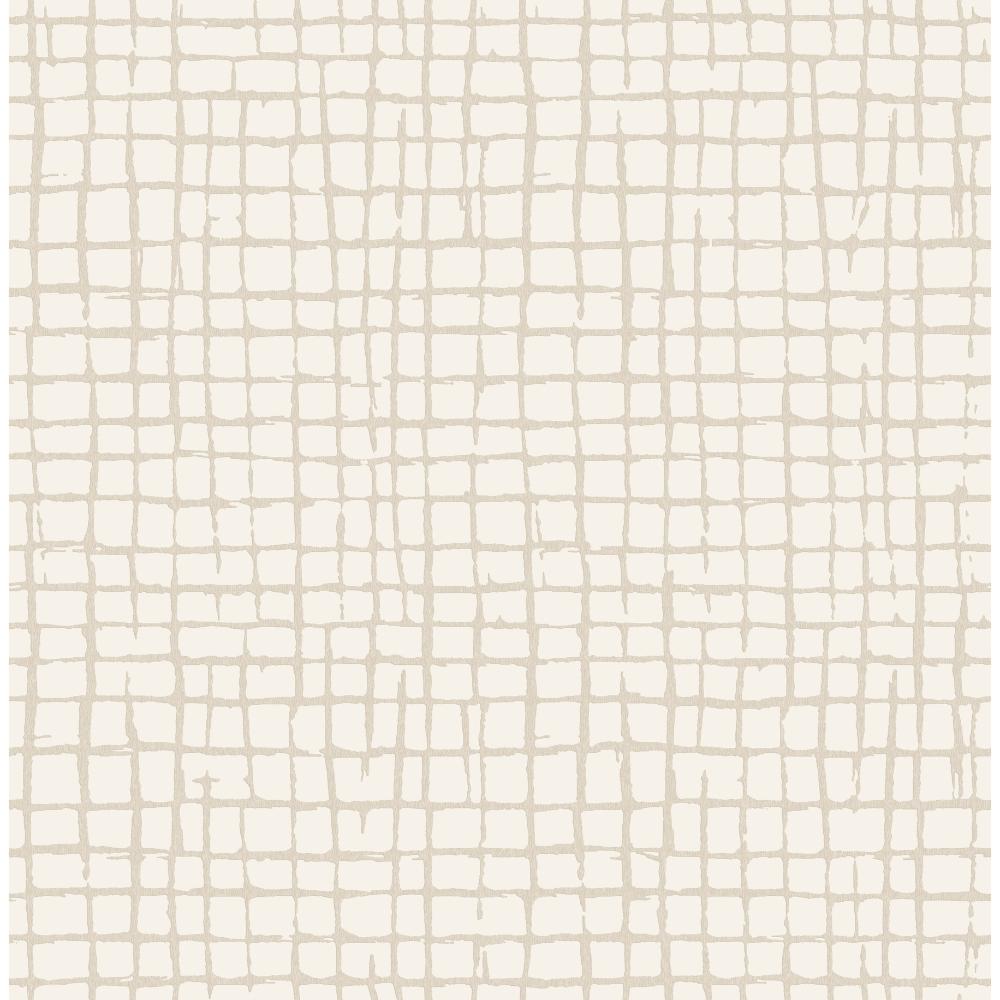 Albin Beige Gridline Wallpaper by A-Street Prints, 20.5 in x 33 ft roll