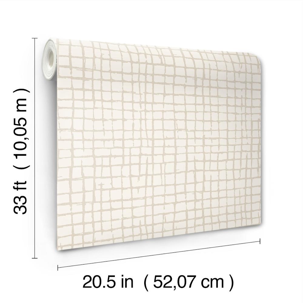 Albin Beige by A-Street Prints Gridline Wallpaper- A-Street Prints 4177-27716