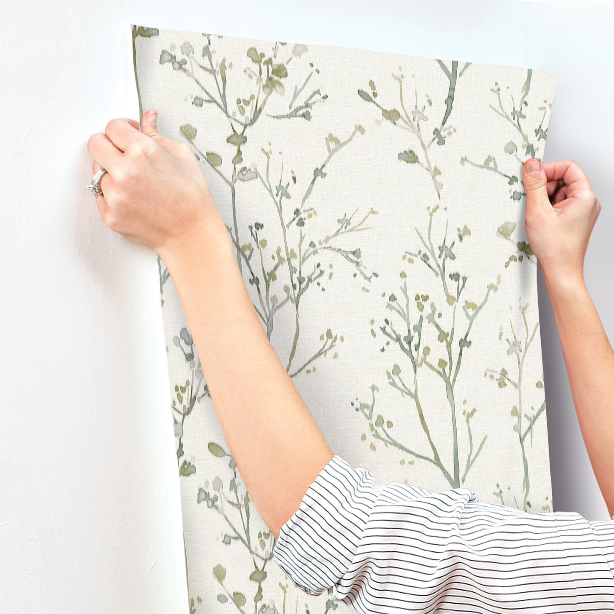 Silverling Moss by A-Street Prints Budding Branches Wallpaper- A-Street Prints 4177-27719