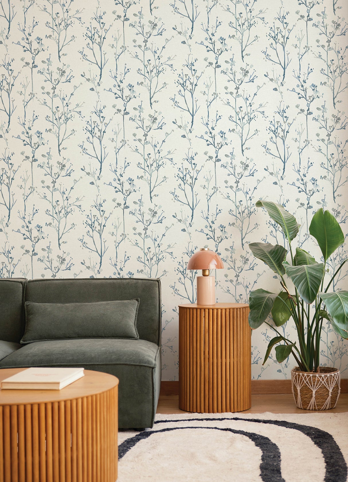 Silverling Blue by A-Street Prints Budding Branches Wallpaper – A-Street Prints 4177-27721