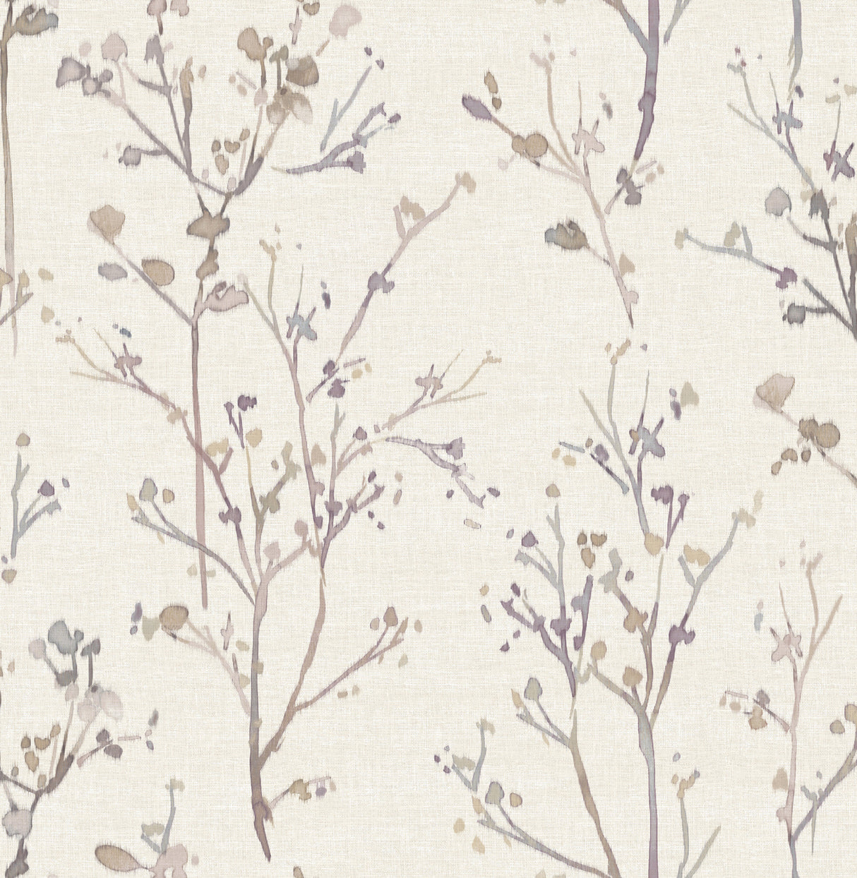 Silverling Lavender Budding Branches Wallpaper by A-Street Prints