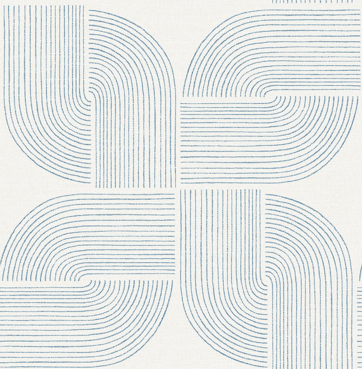 Savoye Dark Blue Spiral Arches Wallpaper by A-Street Prints