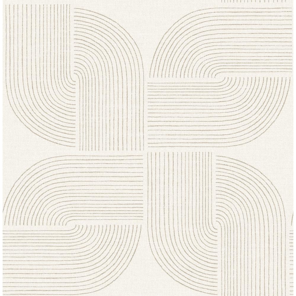 Savoye Brown Spiral Arches Wallpaper by A-Street Prints pattern detail