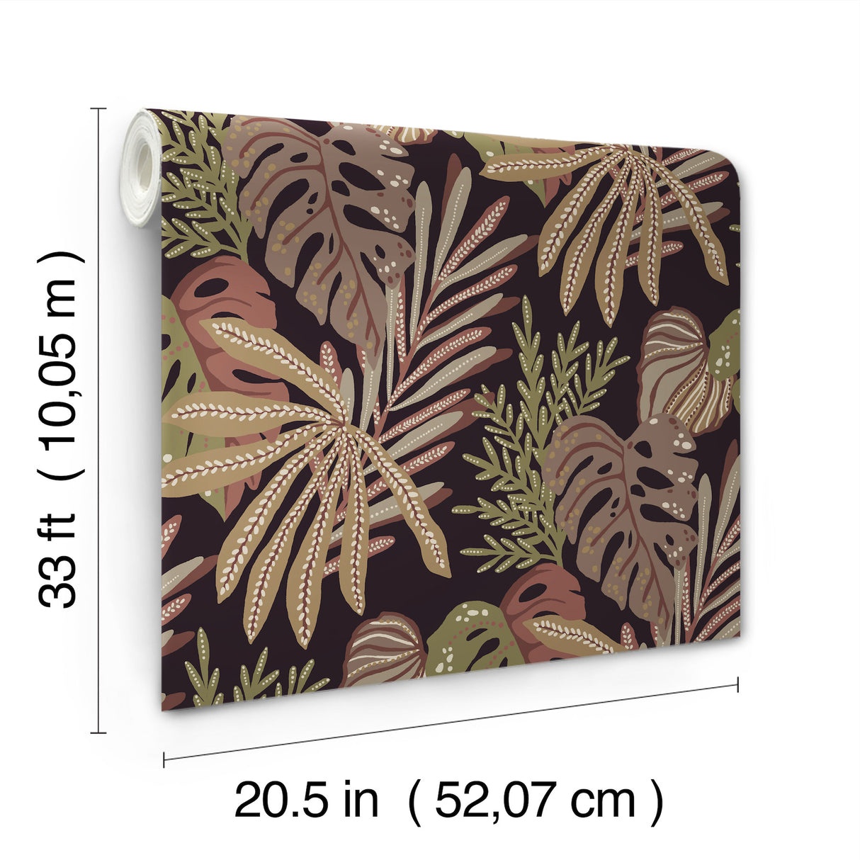 Alocasia Burgundy by A-Street Prints Tropical Foliage Wallpaper – A-Street Prints 4177-27738