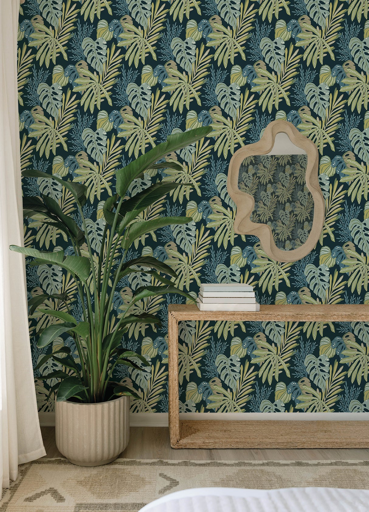 Alocasia Green by A-Street Prints Tropical Foliage Wallpaper- A-Street Prints 4177-27739
