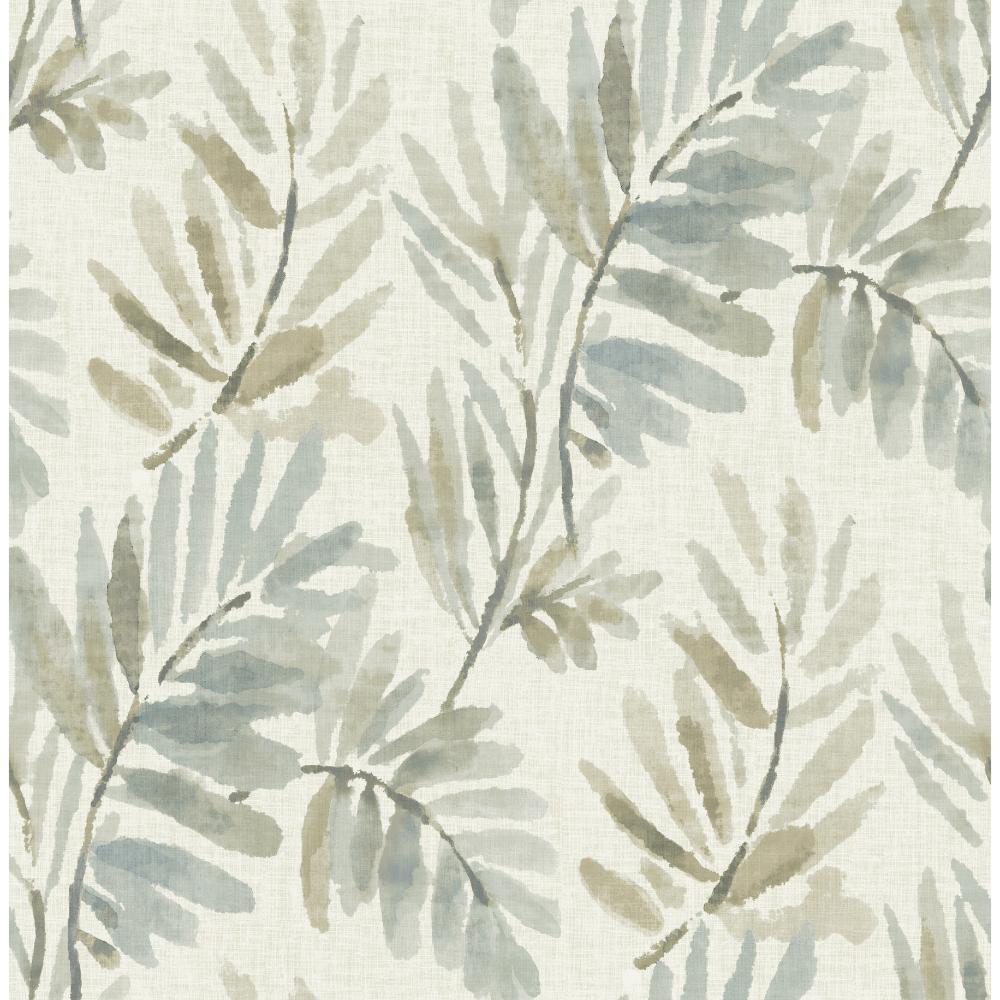 A-Street Prints Serenade Aqua Ferns Wallpaper roll 4177-27740