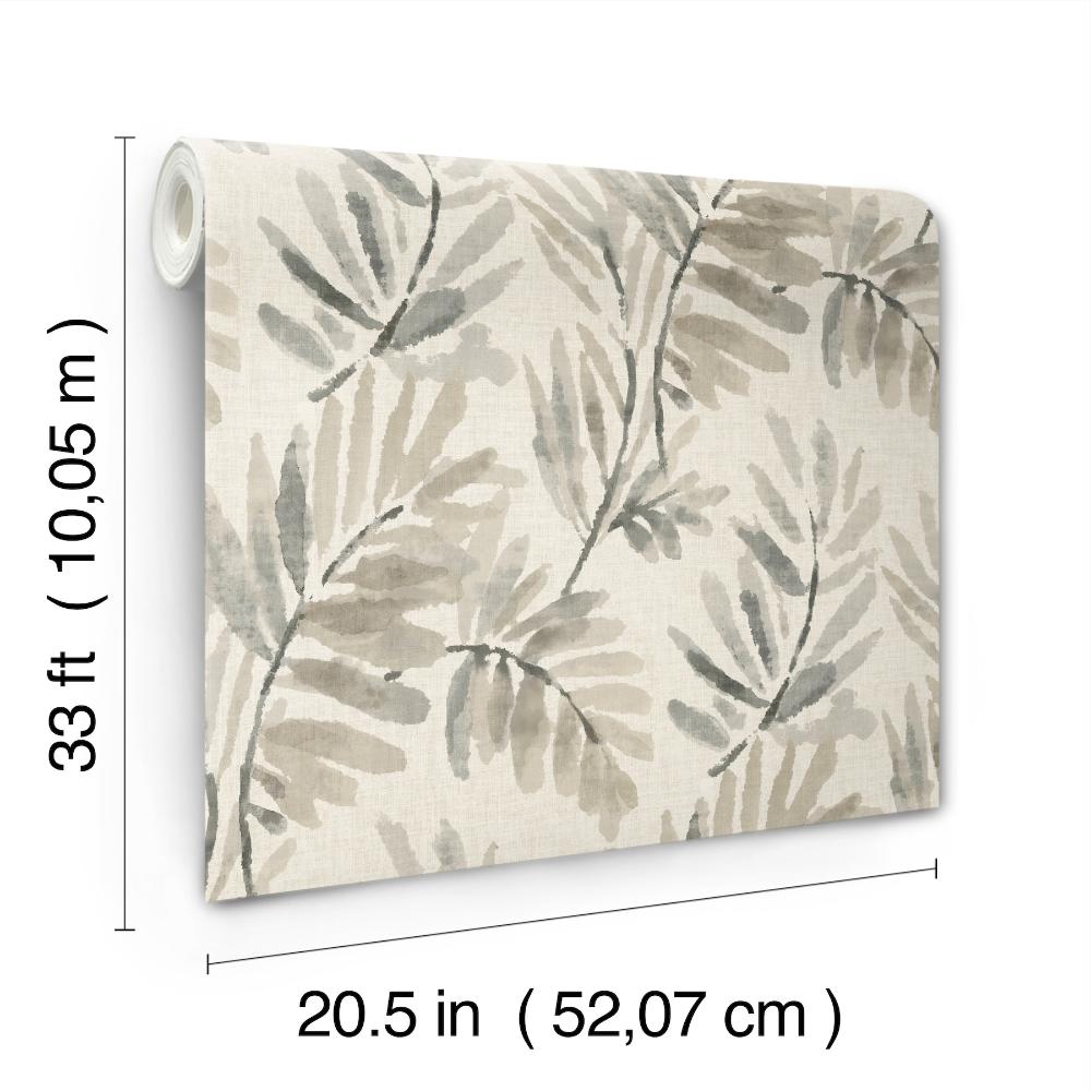 Serenade Grey by A-Street Prints Ferns Wallpaper- A-Street Prints 4177-27741