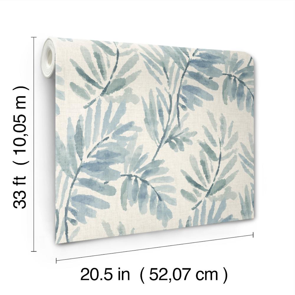 Serenade Blue by A-Street Prints Ferns Wallpaper – A-Street Prints 4177-27743