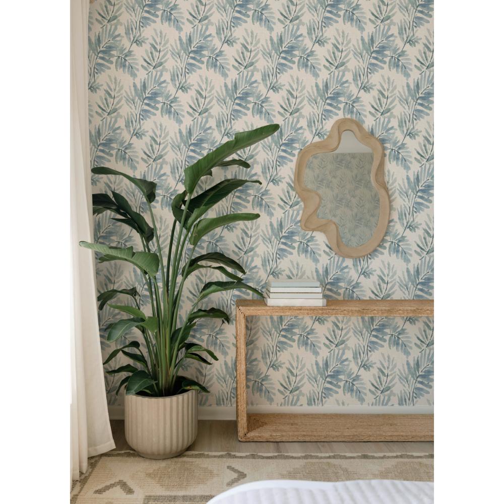 Serenade Blue by A-Street Prints Ferns Wallpaper – A-Street Prints 4177-27743