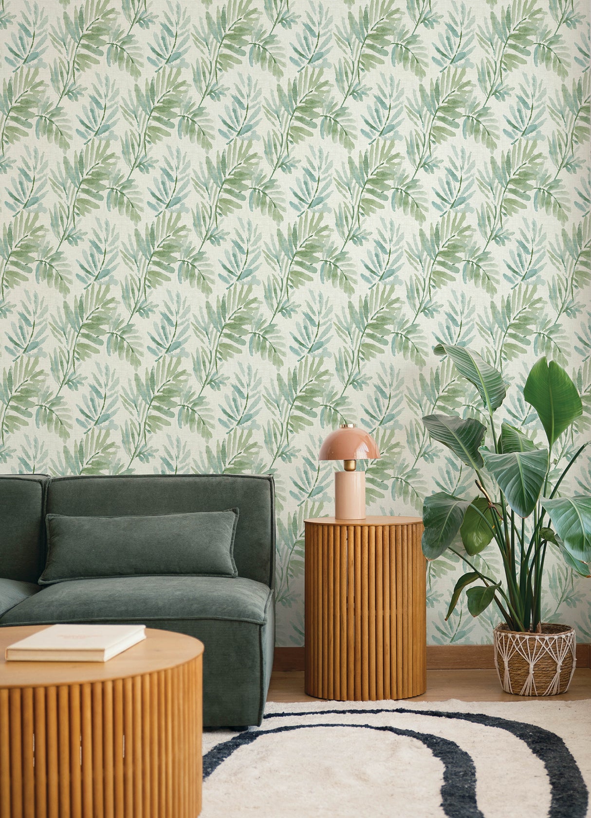 Serenade Sea Green by A-Street Prints Ferns Wallpaper – A-Street Prints 4177-27744