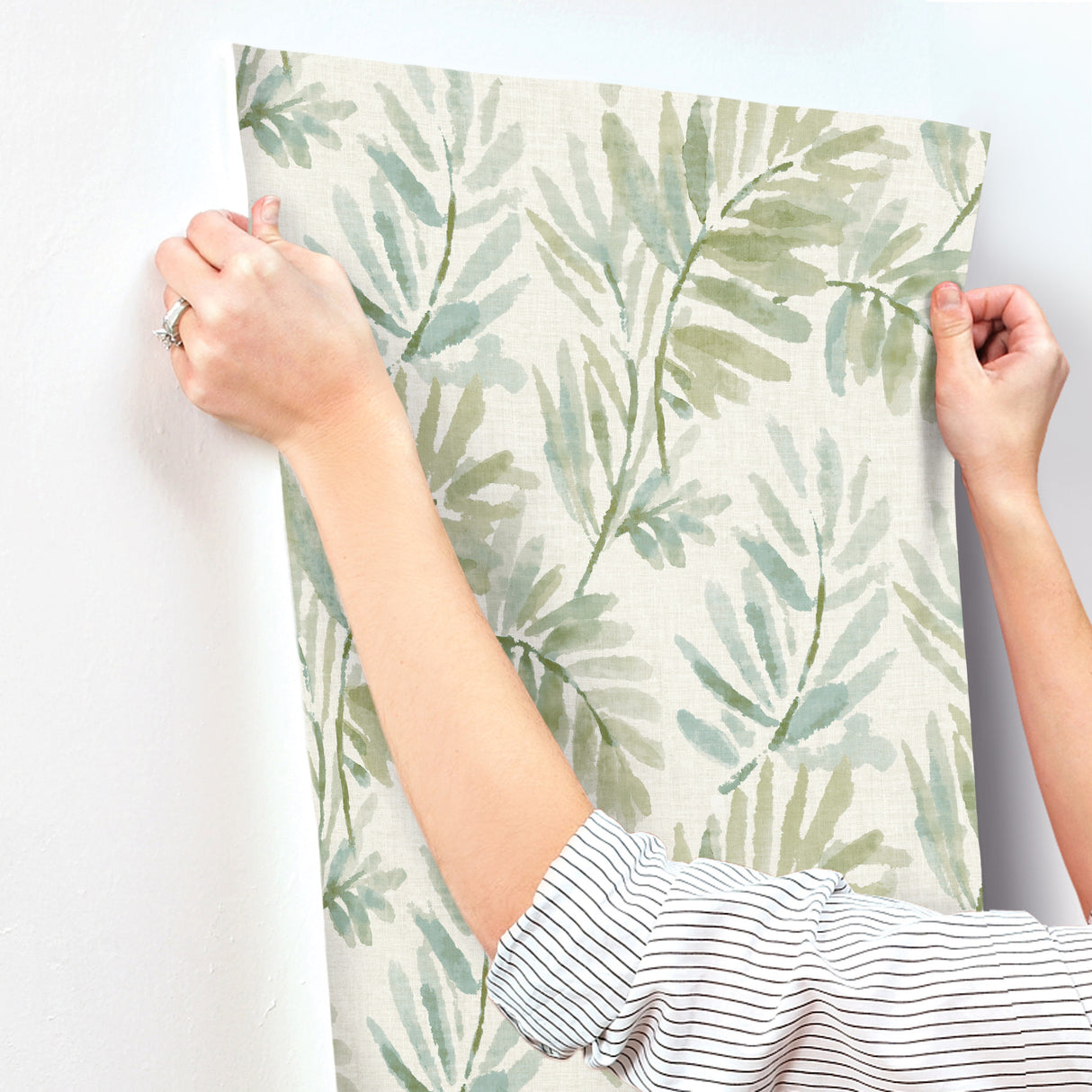 Serenade Sea Green by A-Street Prints Ferns Wallpaper – A-Street Prints 4177-27744