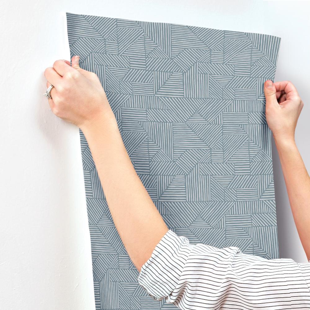 Crescendo Blue by A-Street Prints Block Geometric Wallpaper – A-Street Prints 4177-83304