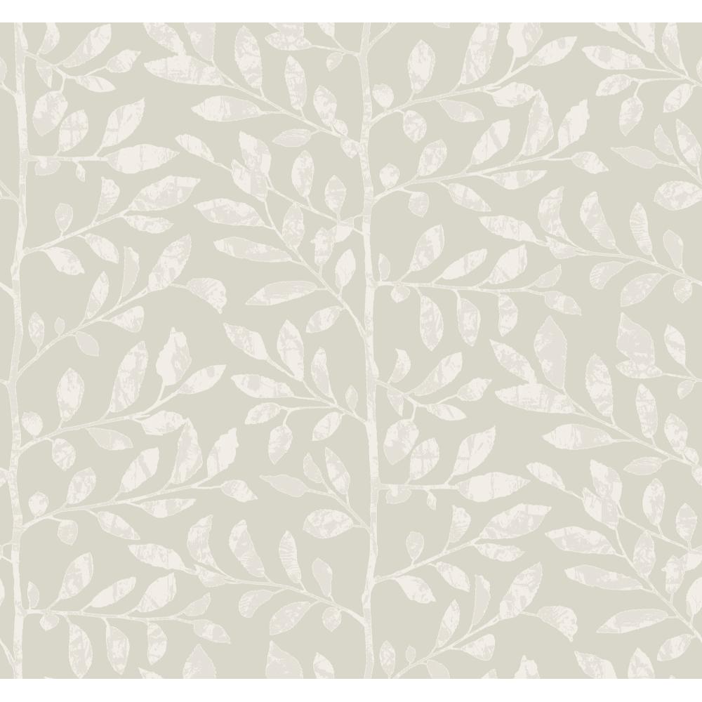 Sagecrest Light Grey sapling wallpaper pattern by A-Street Prints