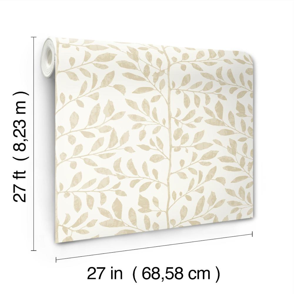 Sagecrest Platinum by A-Street Prints Botanical Sapling Wallpaper – A-Street Prints 4177-83308