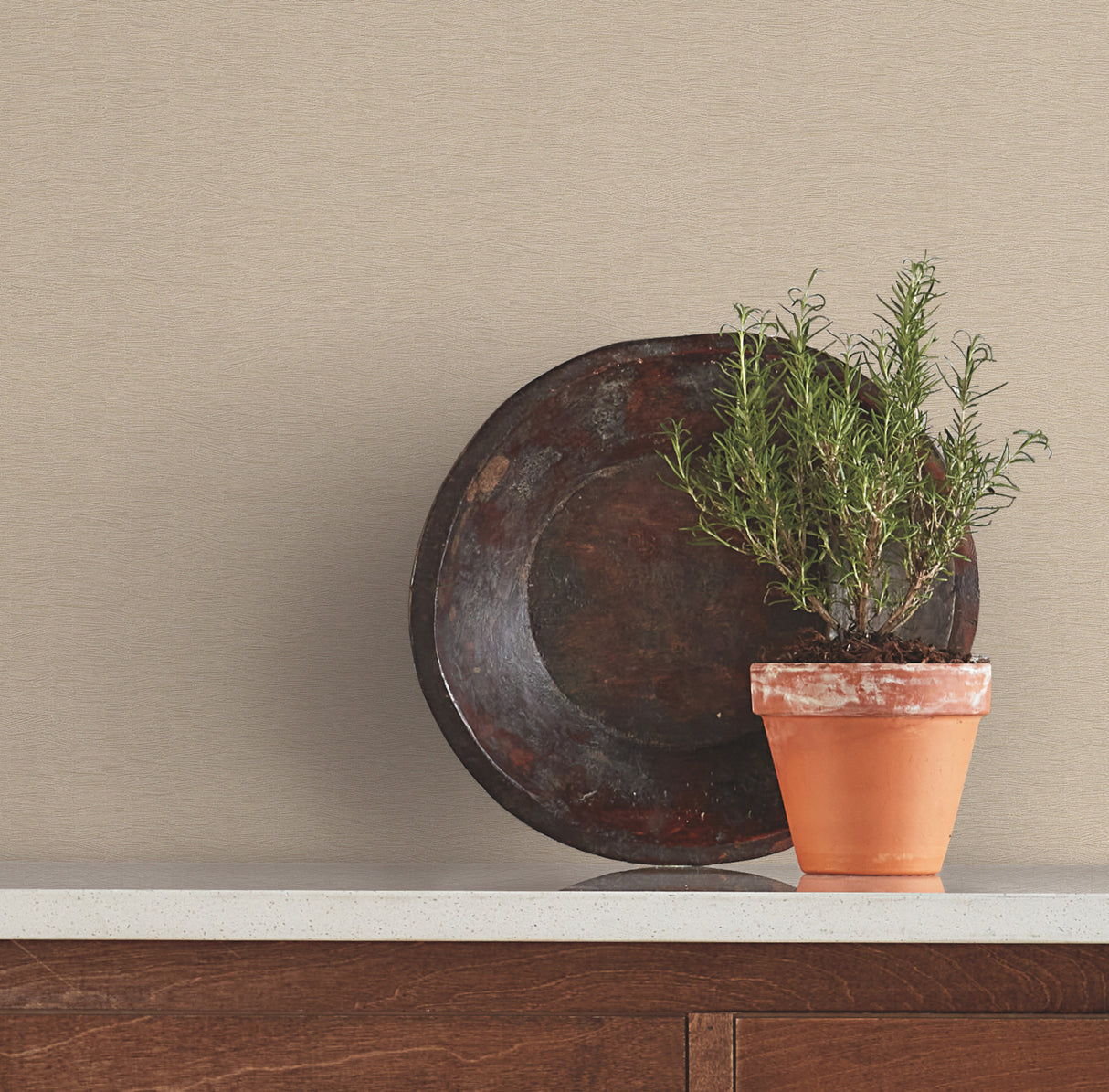 Gathered Beige by Warner Textured Wallpaper – Brewster Home Fashions 4178-4429