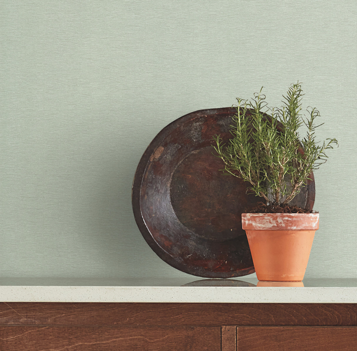 Gathered Seafoam by Warner Textured Wallpaper- Brewster Home Fashions 4178-4433