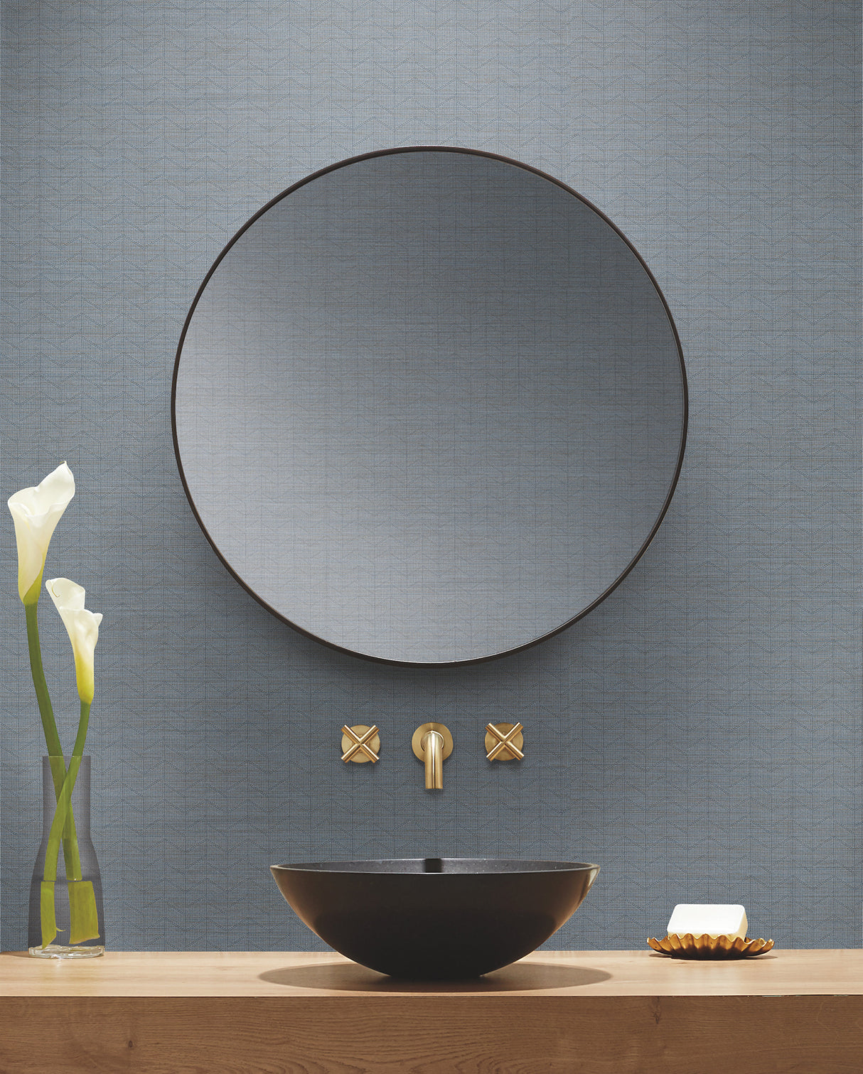 Magnitude Light Blue by Warner Chevron Wallpaper – Brewster Home Fashions 4178-4444