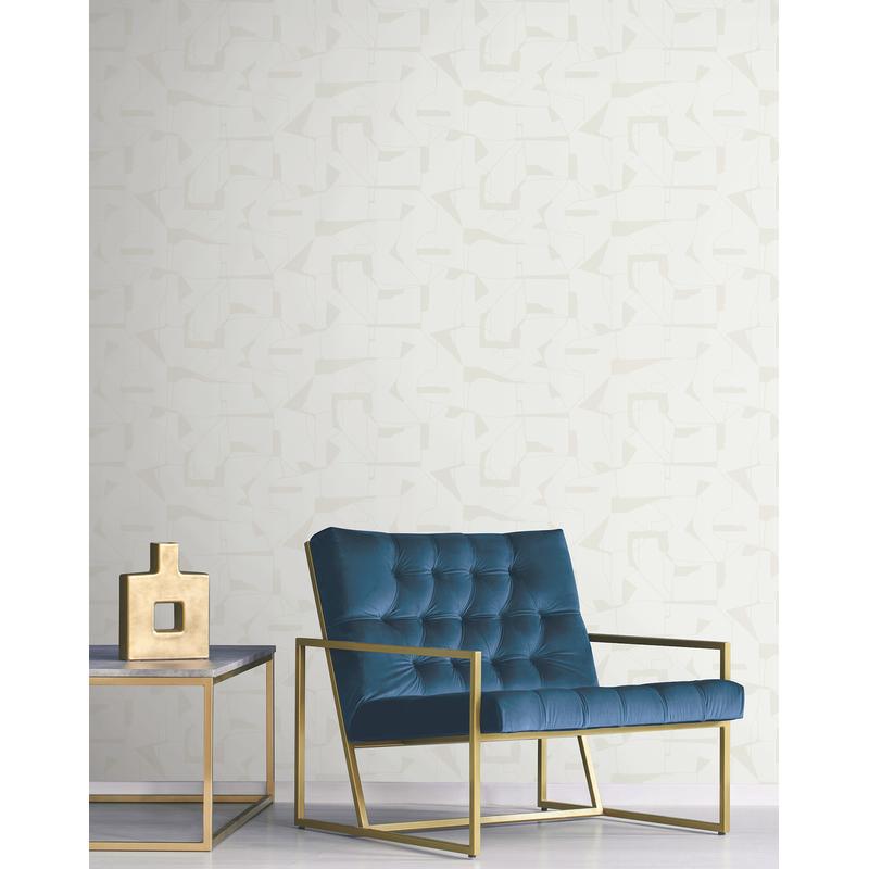 Calder Dove by Warner Abstract Commercial Vinyl Wallpaper, 54-in x 90-ft – Brewster Home Fashions 4178-4447