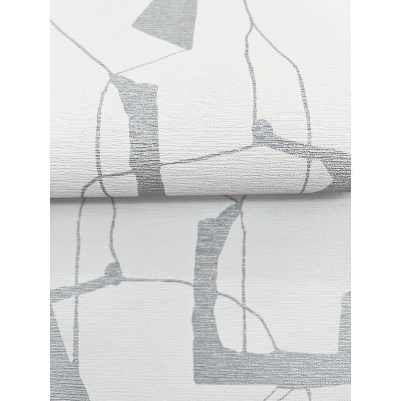 Calder Silver by Warner Abstract Wallpaper – Brewster Home Fashions 4178-4449