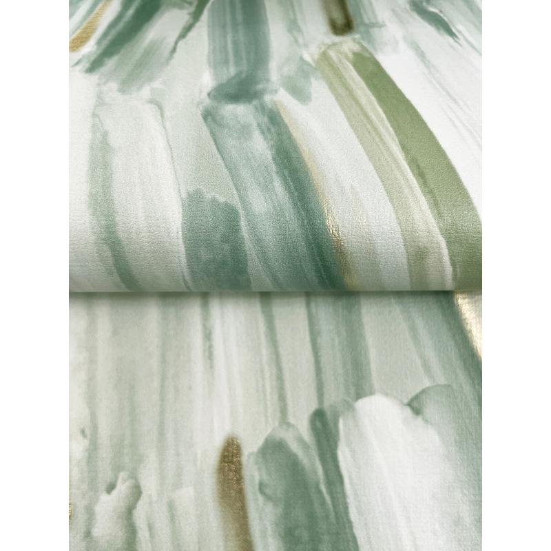 Masterwork Sea Green by Warner Brushstrokes Wallpaper- Brewster Home Fashions 4178-4454