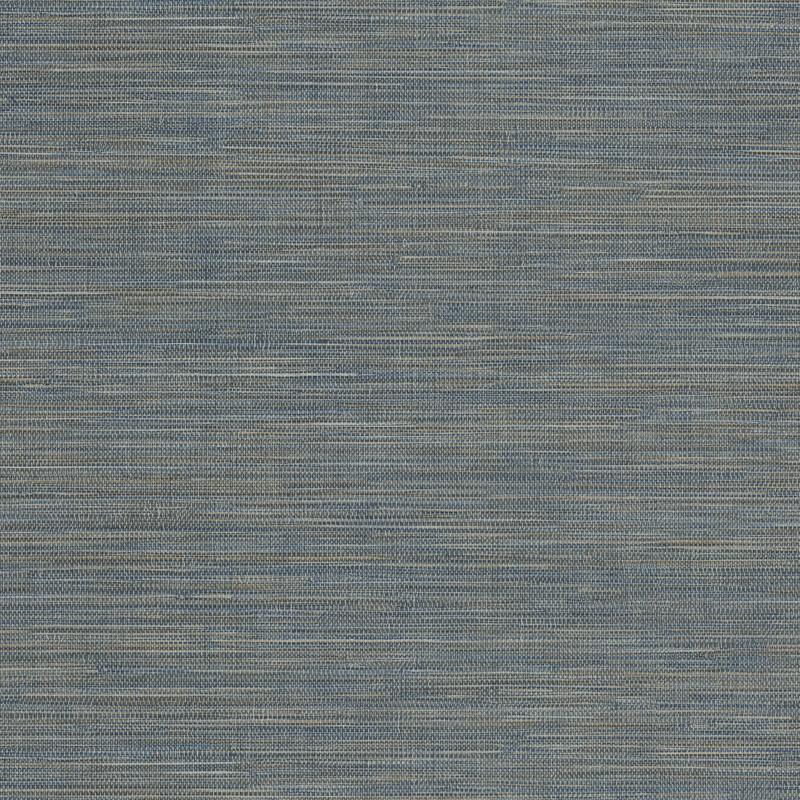 Winn Sapphire Faux Grasscloth Wallpaper by Warner, 54 in x 90 ft roll