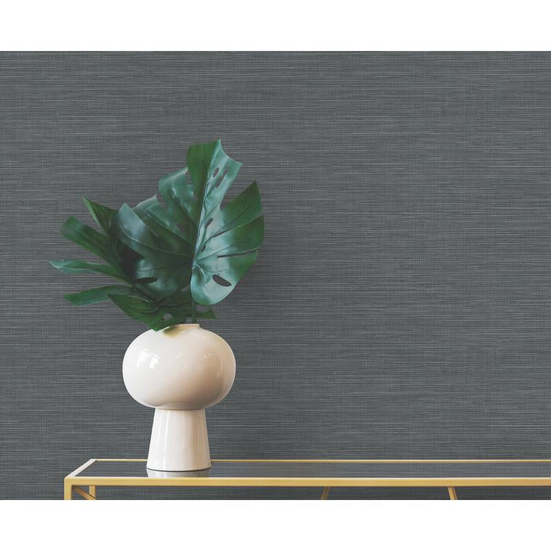 Winn Black by Warner Faux Grasscloth Wallpaper – Brewster Home Fashions 4183-4811