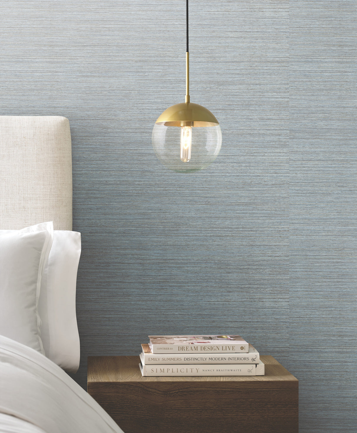 Nira Light Blue by Warner Fabric Weave Commercial Wallpaper – Brewster Home Fashions 4183-4837