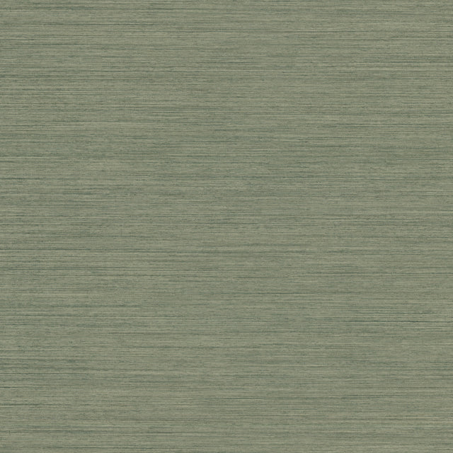 Nira Green Fabric Weave Wallpaper by Warner, textured fabric-look vinyl