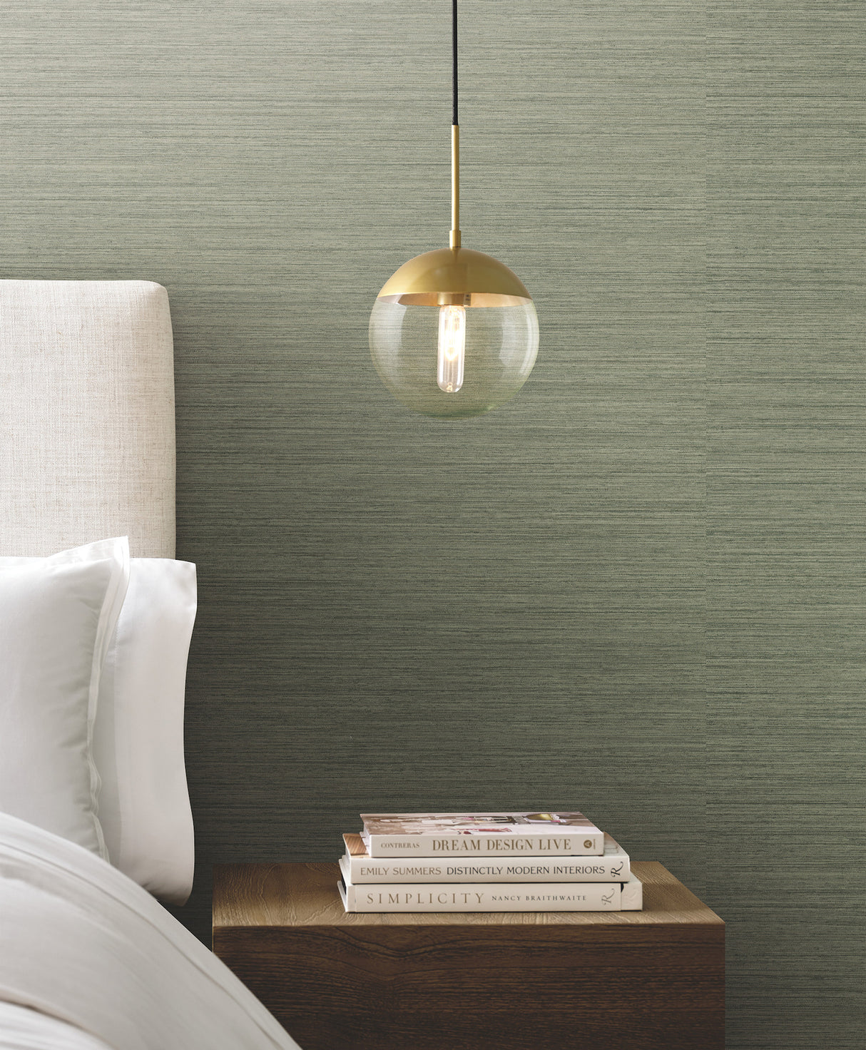 Nira Green by Warner Fabric Weave Wallpaper – Brewster Home Fashions 4183-4845