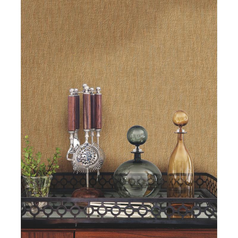 Bryson Copper by Warner Feathered Texture Wallpaper – Brewster Home Fashions 4183-4855
