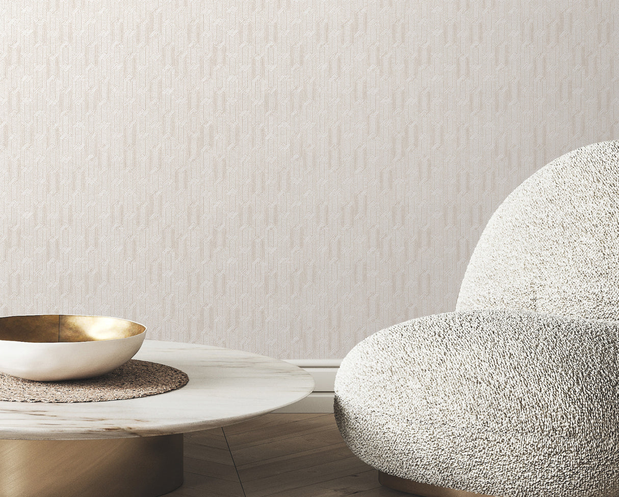 Wesley Ivory by Warner Chain Wallpaper – Brewster 4184-4902
