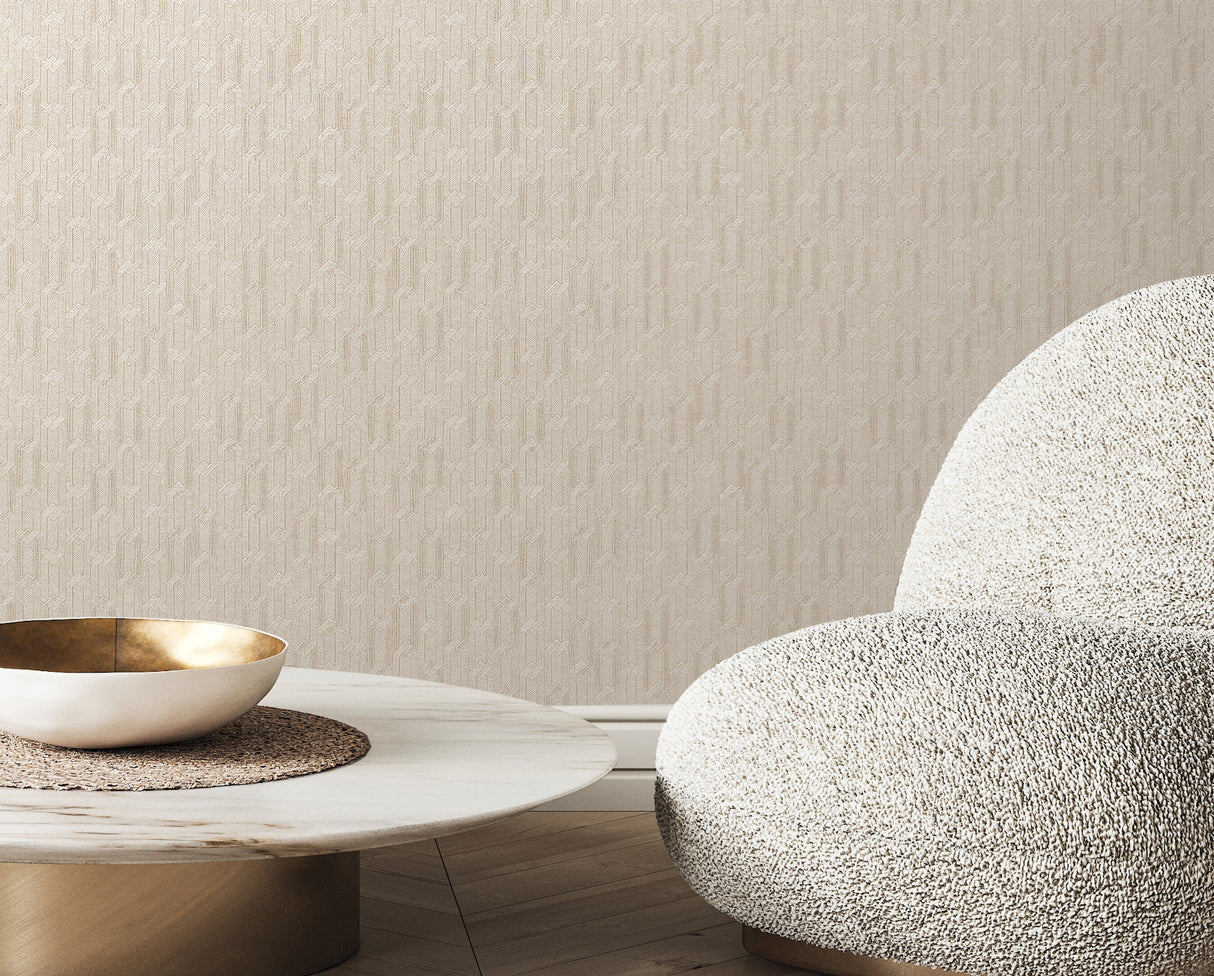 Wesley Champagne by Warner Chain Wallpaper – Brewster Home Fashions 4184-4909