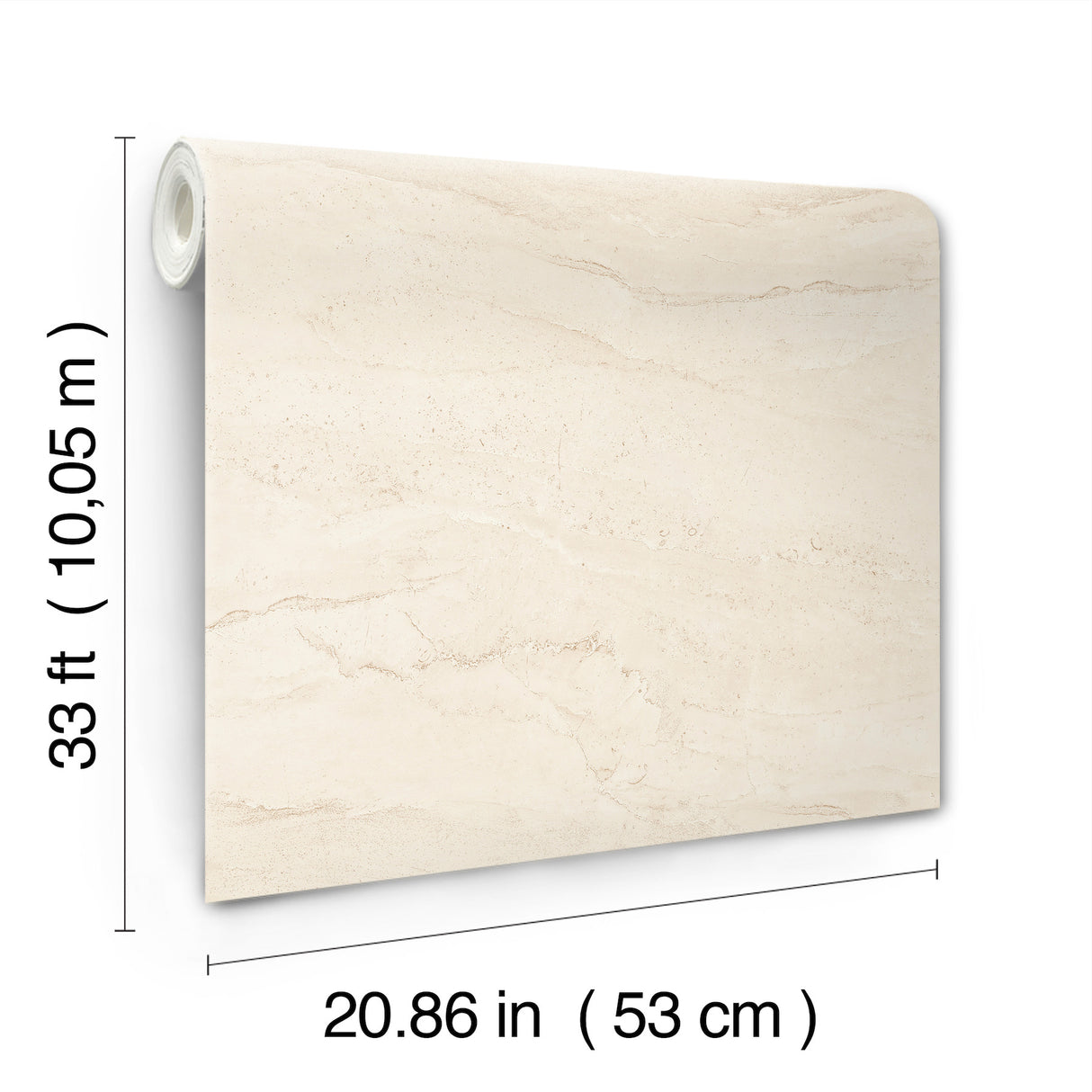 Morgana Off-White Layered Stone Texture Scrubbable Strippable Vinyl on Non Woven Wallpaper by Chesapeake - 4191-83000