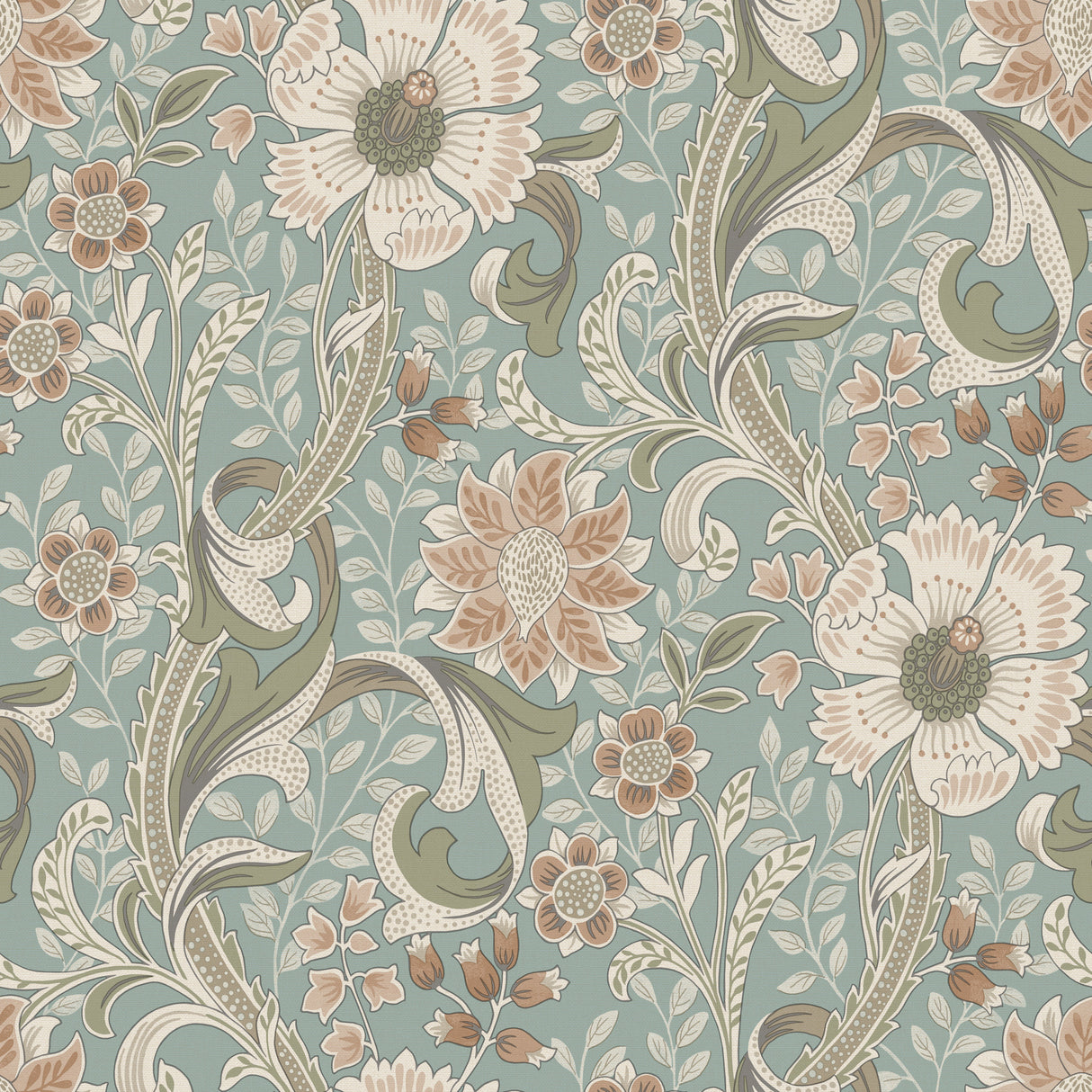 Liora Aqua Floral Trail Wallpaper by Chesapeake - 4191-83013