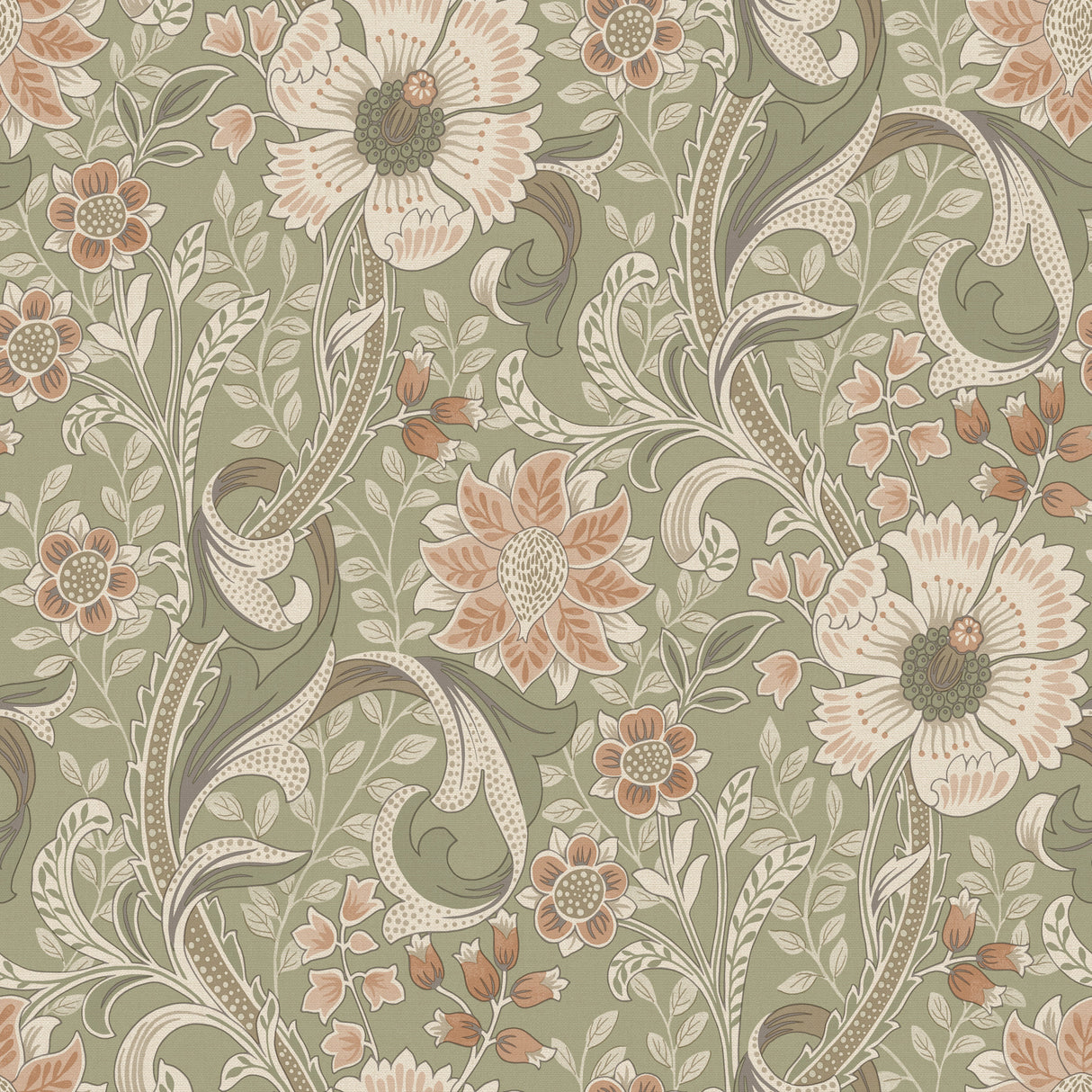 Liora Green Floral Trail Wallpaper by Chesapeake - 4191-83014