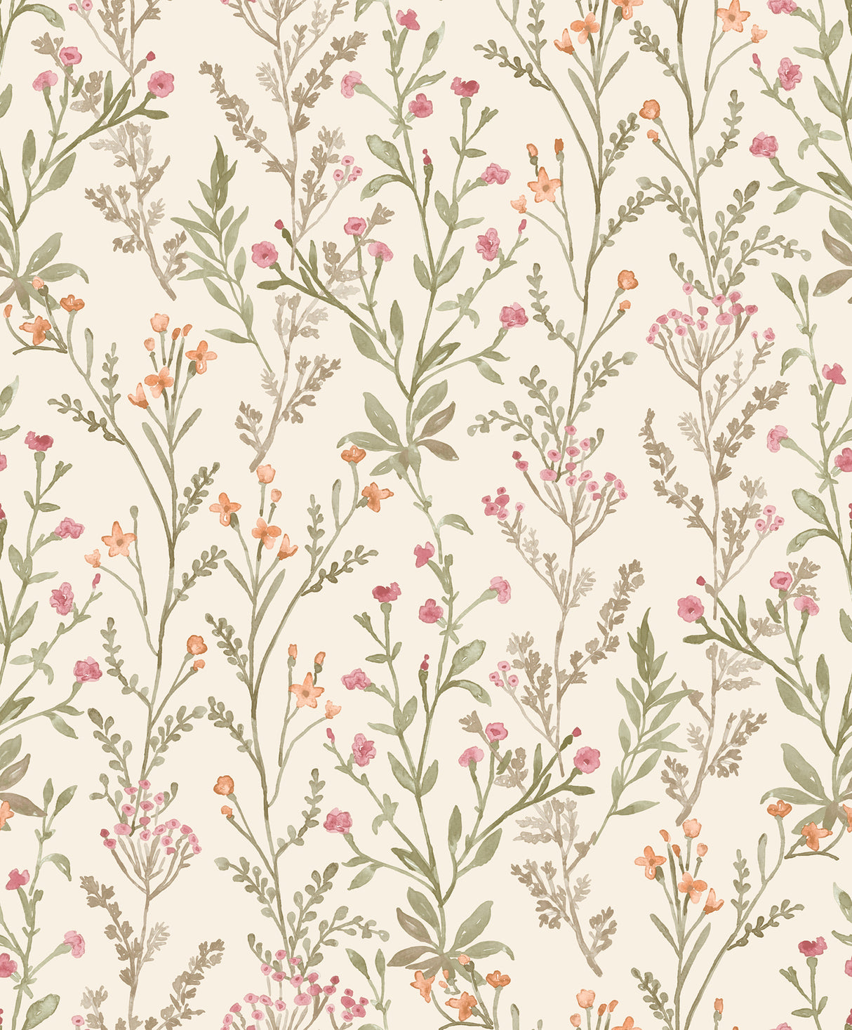 Laverne Green Wildflowers Wallpaper by Chesapeake - 4191-83019