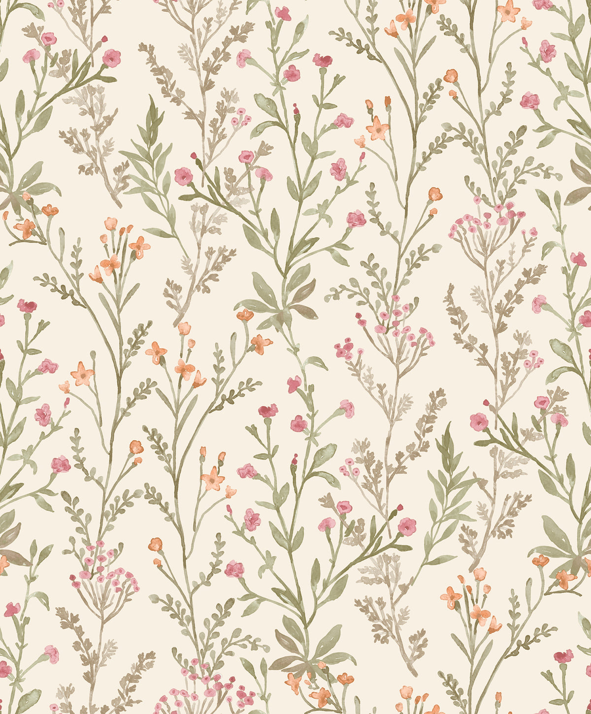 Laverne Green Wildflowers Wallpaper by Chesapeake - 4191-83019