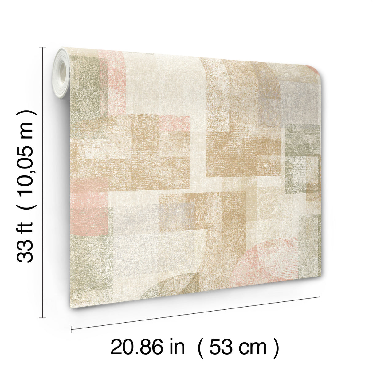 Cassandra Brown Retro Abstract Block Geometric Non Woven Unpasted Wallpaper by Chesapeake Kitchen and Bath Collection - 4191-83032