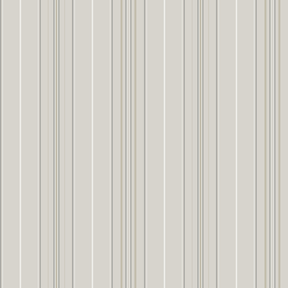 Lascelle Light Grey Modern Pinstripe Wallpaper by Chesapeake - 4192-83451, a prepasted non-woven hybrid wallpaper featuring grouped pinstripes in grey, taupe, and white on a light grey background