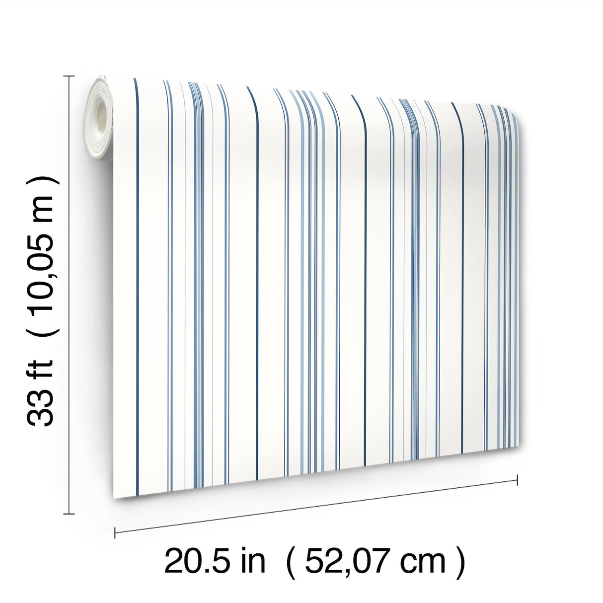 Lascelle Blue Modern Pinstripe Wallpaper by Chesapeake Plaid & Stripe Collection - 4192-83454