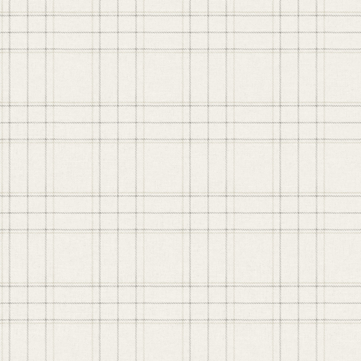 Fox Hollow Ivory Dashed Plaid Wallpaper by Chesapeake - 4192-83455