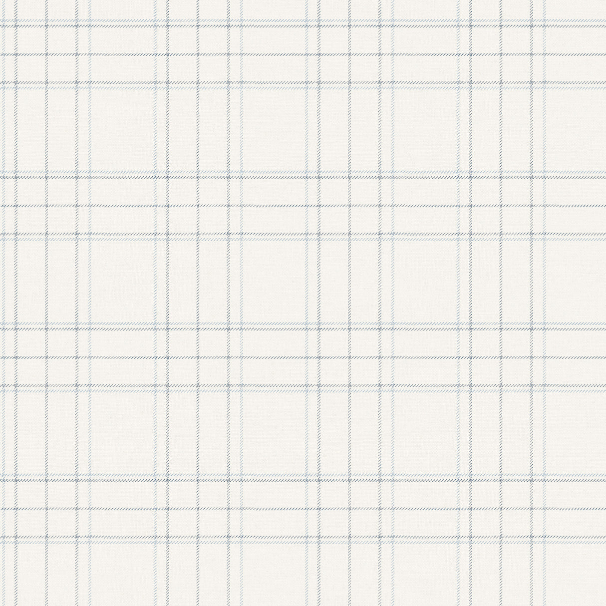 Fox Hollow White Dashed Plaid Wallpaper by Chesapeake - 4192-83460