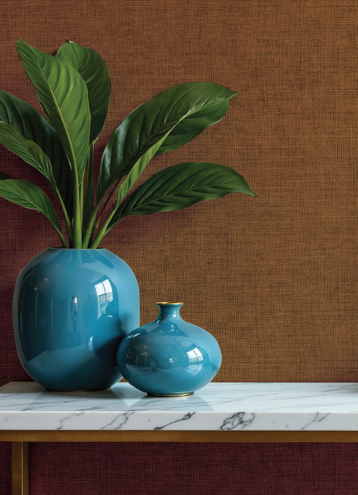 Alba Copper by A-Street Prints Open Weave Vinyl Non Woven Wallpaper – A-Street Prints 4193-7409