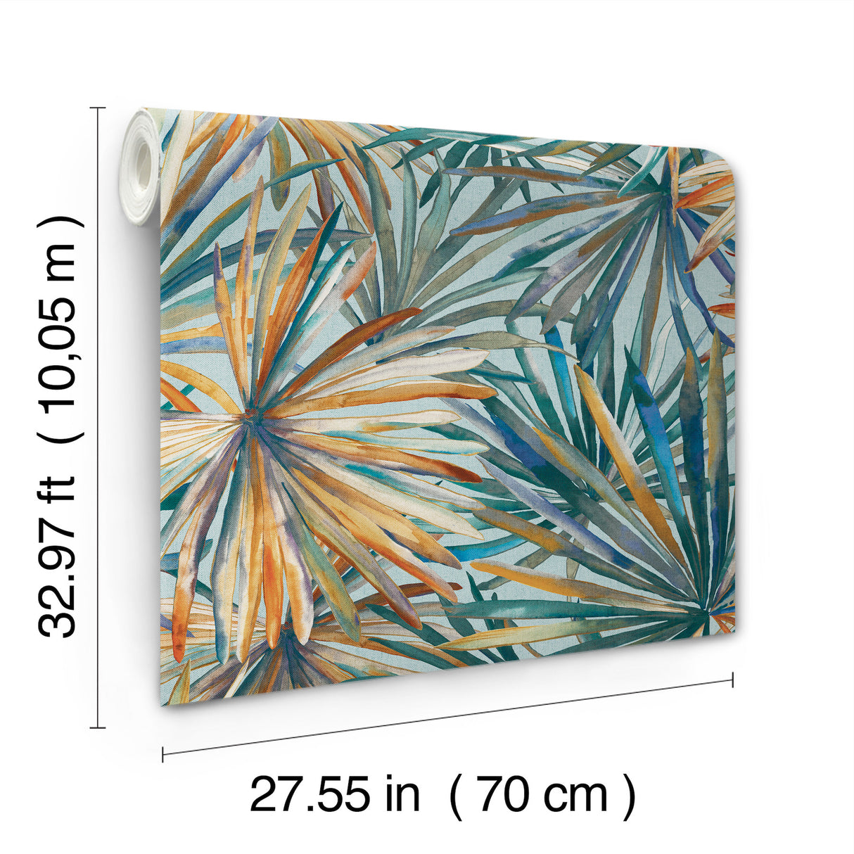 Corifa Sea Green by A-Street Prints Palm Leaf Wallpaper- A-Street Prints 4193-7451