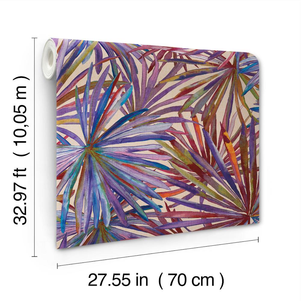 Corifa Purple by A-Street Prints Palm Leaf Wallpaper – A-Street Prints 4193-7452