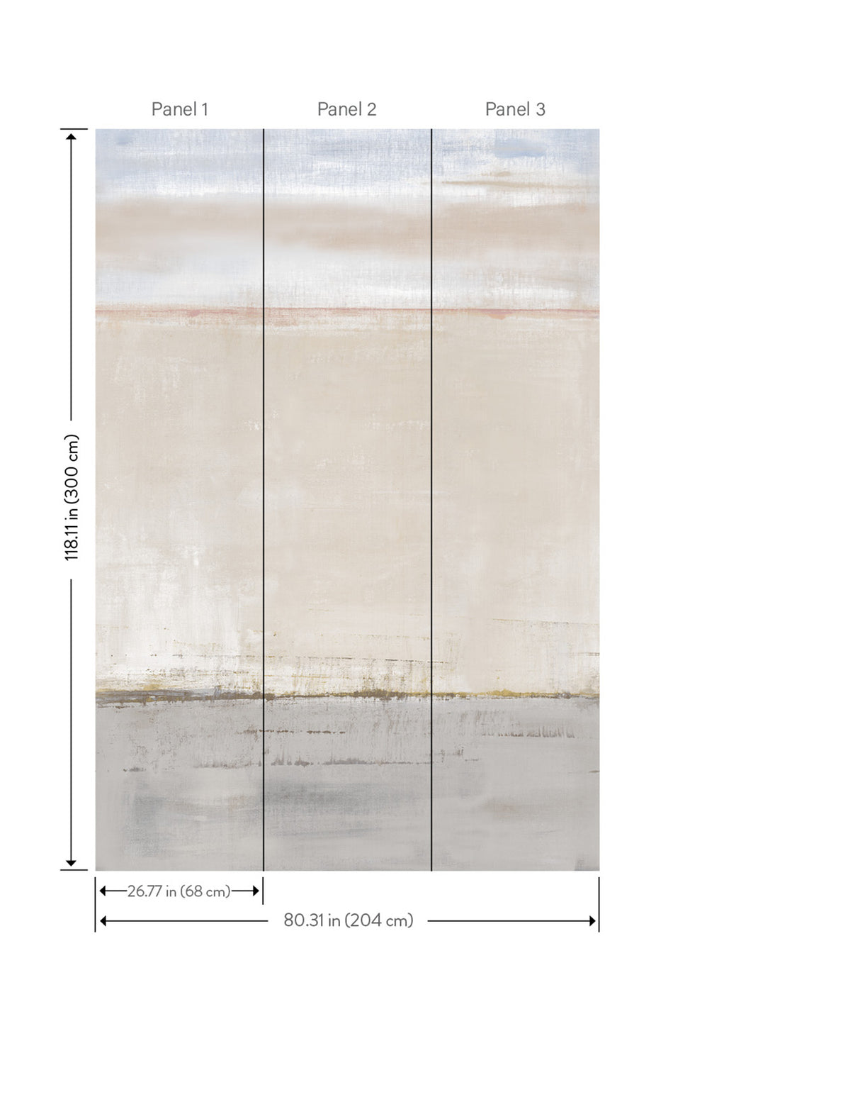 Brezza Cream by A-Street Prints Abstract Stripes Wall Mural – A-Street Prints 4193-7480M